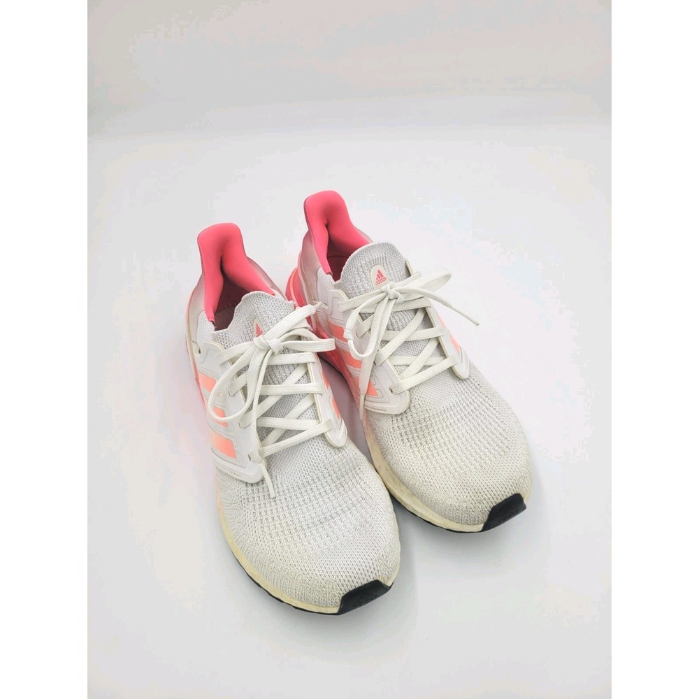 Adidas Ultra Boost 20 Womens Size 8 Running Shoes White/Pink